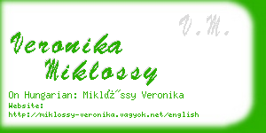 veronika miklossy business card